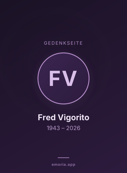 Gedenkportrait von Fred Vigorito