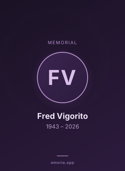 Memorial portrait of Fred Vigorito