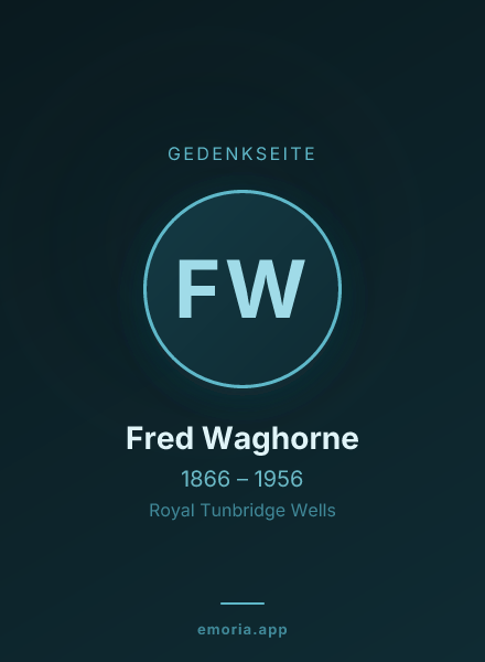 Gedenkportrait von Fred Waghorne