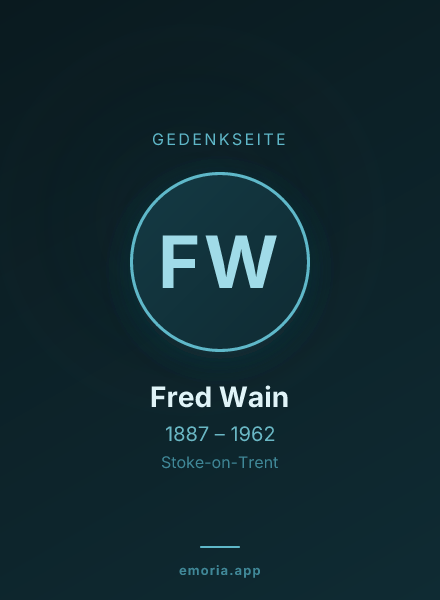Gedenkportrait von Fred Wain