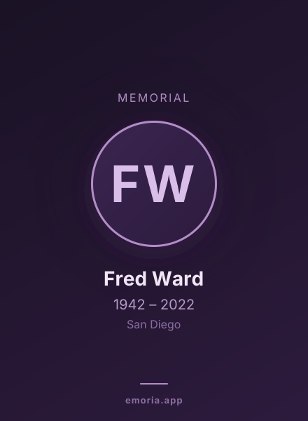 Memorial portrait of Fred Ward