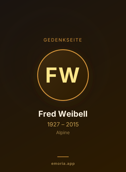 Gedenkportrait von Fred Weibell