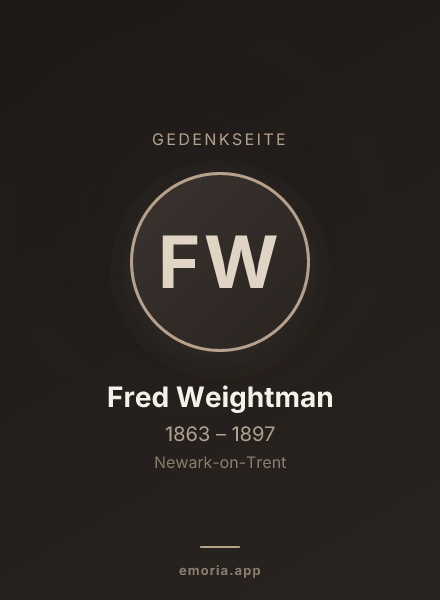 Gedenkportrait von Fred Weightman