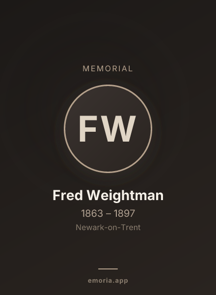 Memorial portrait of Fred Weightman