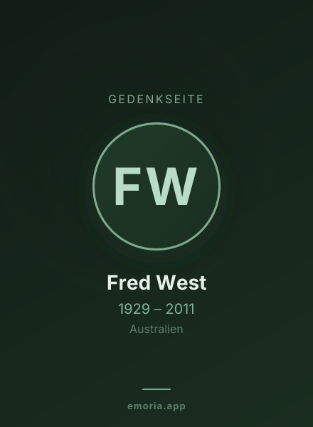 Gedenkportrait von Fred West