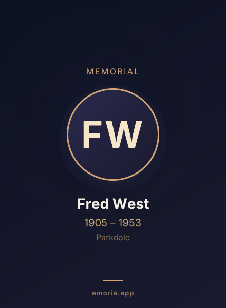Memorial portrait of Fred West