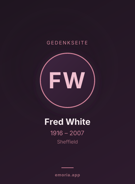 Gedenkportrait von Fred White