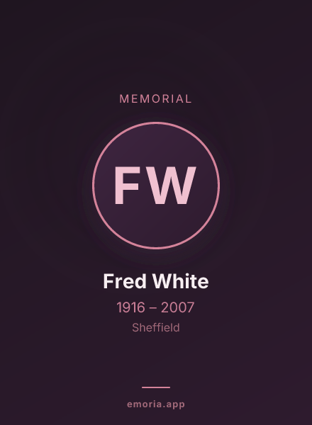 Memorial portrait of Fred White
