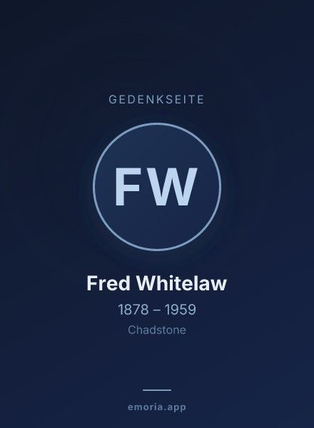 Gedenkportrait von Fred Whitelaw