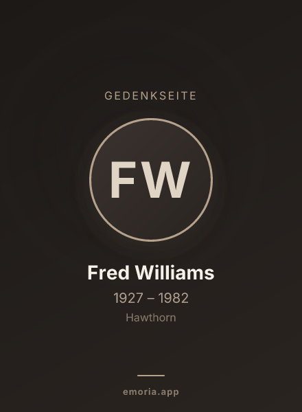 Gedenkportrait von Fred Williams