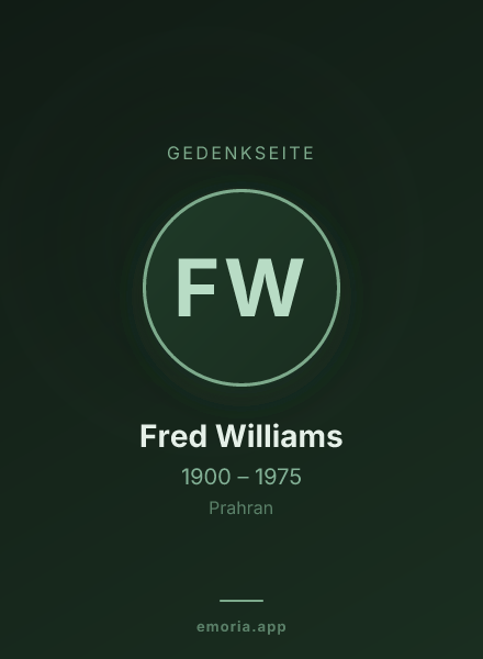 Gedenkportrait von Fred Williams