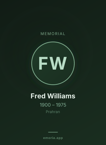 Memorial portrait of Fred Williams