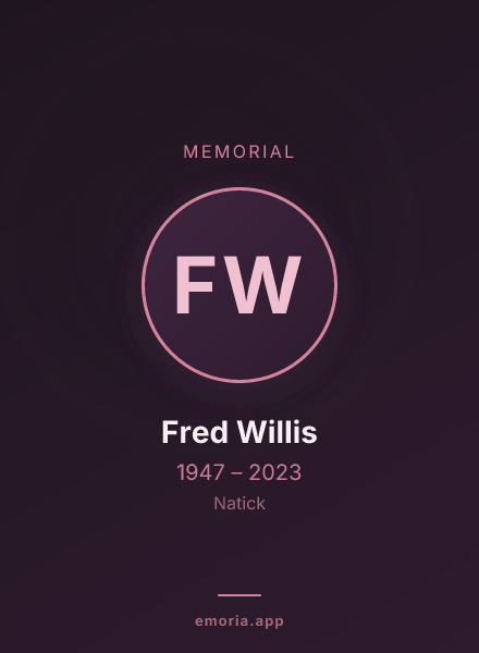 Memorial portrait of Fred Willis