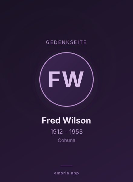 Gedenkportrait von Fred Wilson