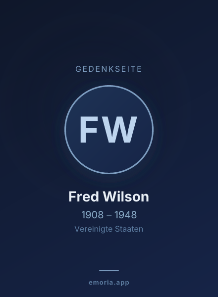 Gedenkportrait von Fred Wilson