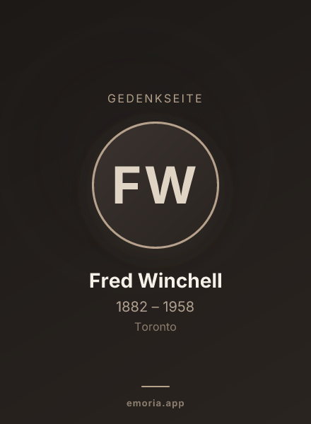 Gedenkportrait von Fred Winchell