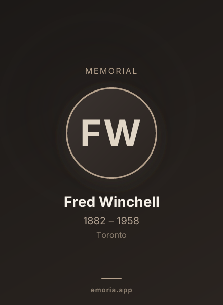 Memorial portrait of Fred Winchell