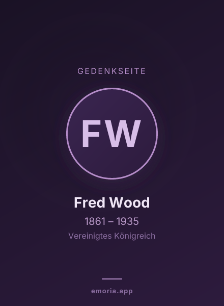 Gedenkportrait von Fred Wood