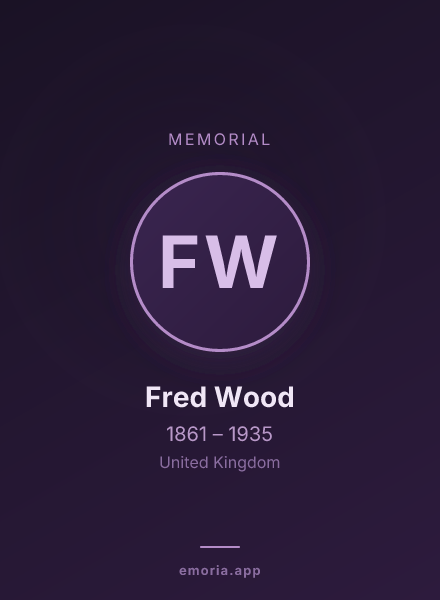 Memorial portrait of Fred Wood
