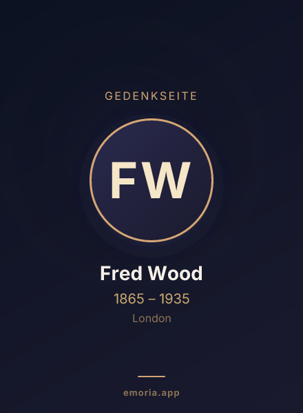Gedenkportrait von Fred Wood