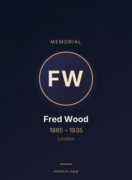 Memorial portrait of Fred Wood