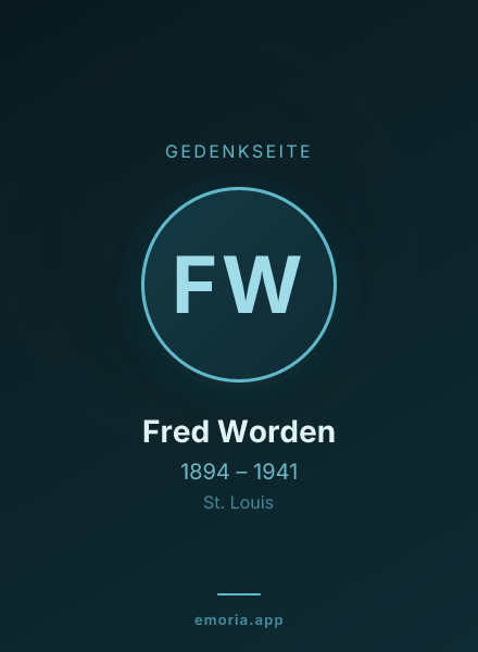 Gedenkportrait von Fred Worden
