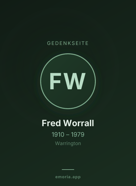 Gedenkportrait von Fred Worrall