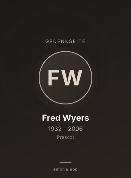 Gedenkportrait von Fred Wyers