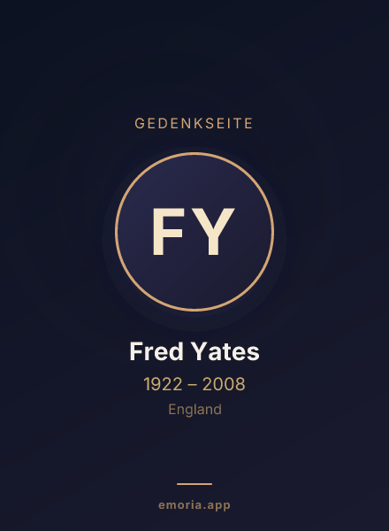 Gedenkportrait von Fred Yates