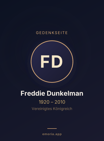 Gedenkportrait von Freddie Dunkelman