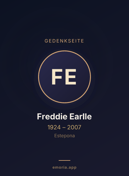 Gedenkportrait von Freddie Earlle