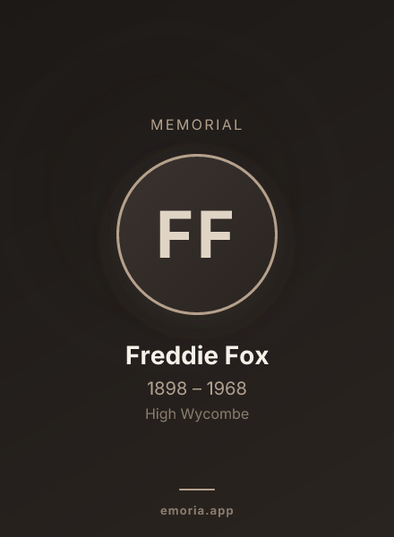 Memorial portrait of Freddie Fox