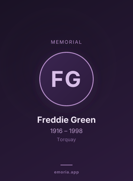 Memorial portrait of Freddie Green