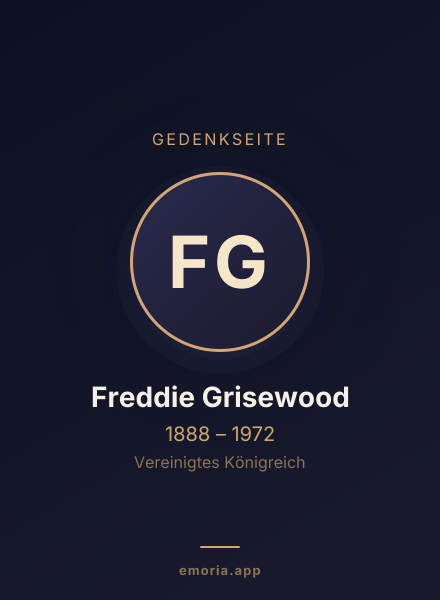Gedenkportrait von Freddie Grisewood
