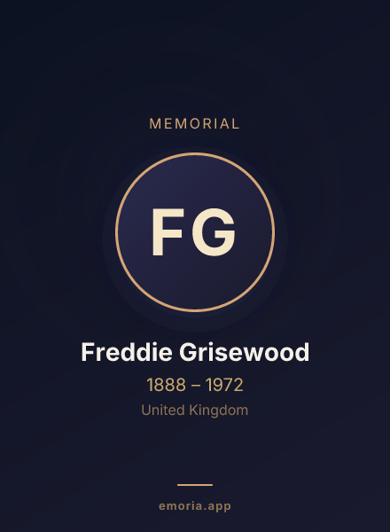 Memorial portrait of Freddie Grisewood