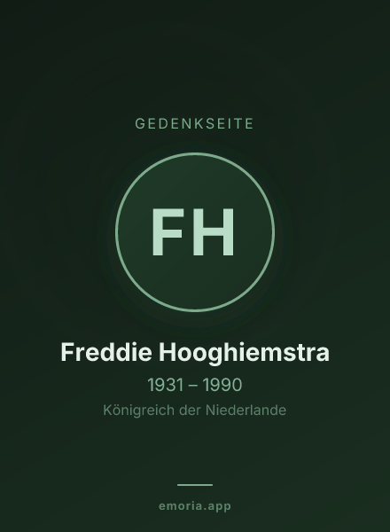 Gedenkportrait von Freddie Hooghiemstra