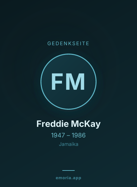 Gedenkportrait von Freddie McKay