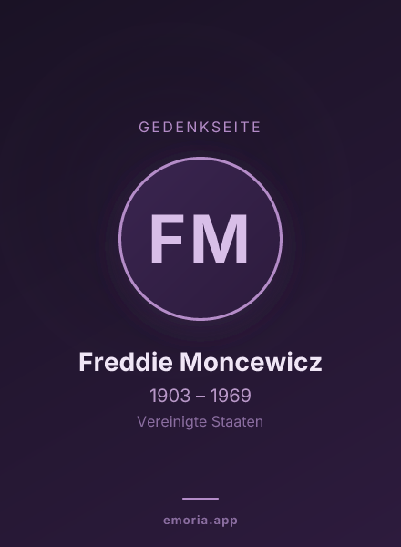 Gedenkportrait von Freddie Moncewicz