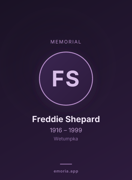 Memorial portrait of Freddie Shepard