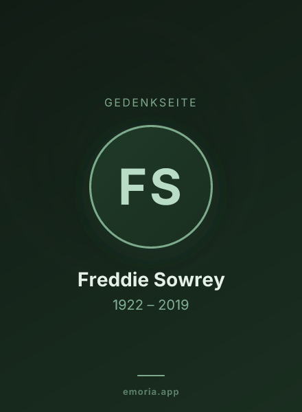 Gedenkportrait von Freddie Sowrey
