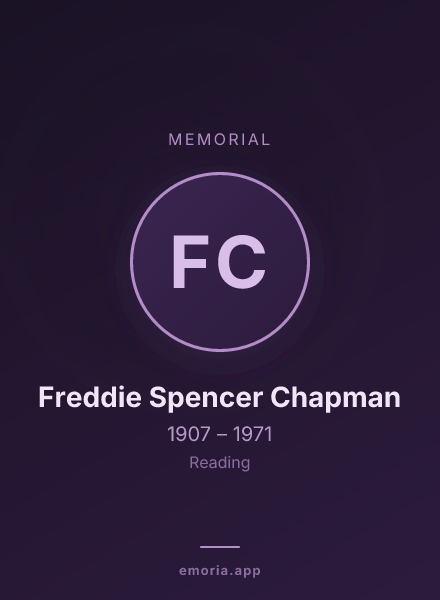 Memorial portrait of Freddie Spencer Chapman