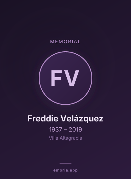 Memorial portrait of Freddie Velázquez