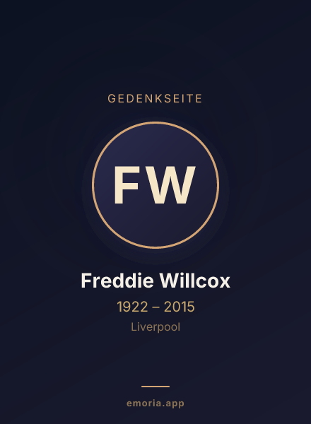 Gedenkportrait von Freddie Willcox