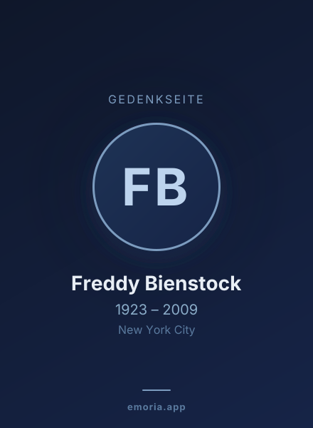 Gedenkportrait von Freddy Bienstock