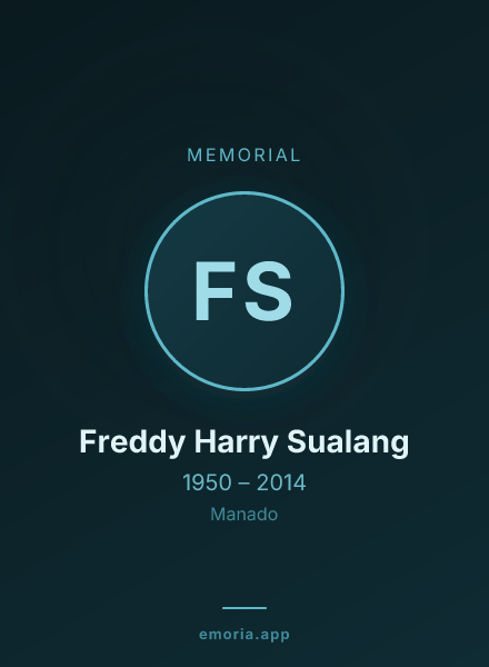 Memorial portrait of Freddy Harry Sualang
