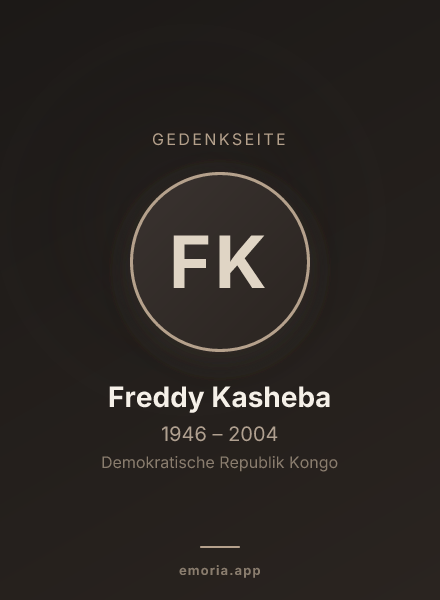 Gedenkportrait von Freddy Kasheba