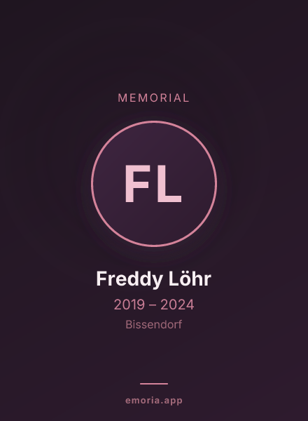 Memorial portrait of Freddy Löhr