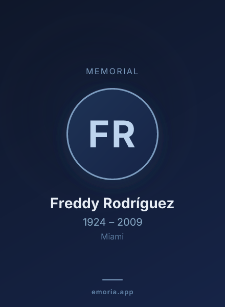 Memorial portrait of Freddy Rodríguez