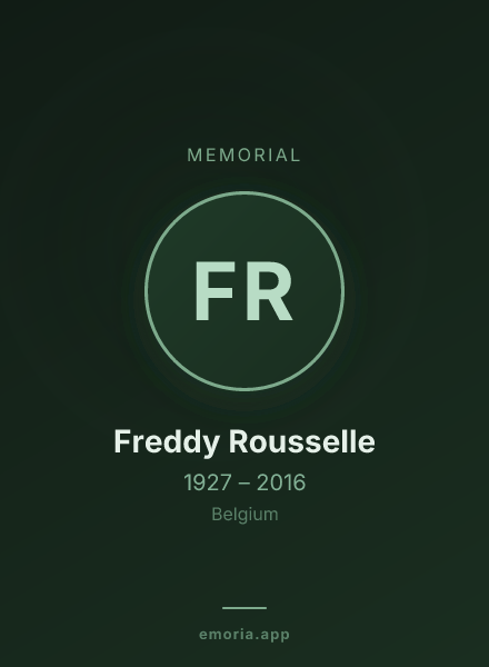 Memorial portrait of Freddy Rousselle
