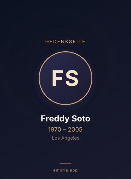 Gedenkportrait von Freddy Soto